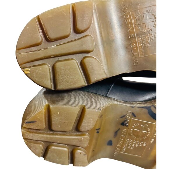 Dr Martens Mary Jane Size 4 T-strap Polley  platform double sole Black Leather - Picture 9 of 13